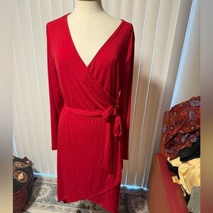 Signature collection Elegant Red Wrap Dress #00/12tt